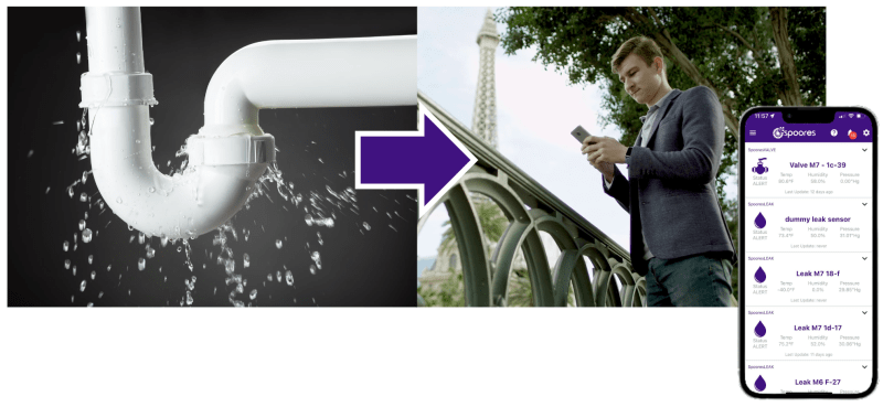 Spoores leak detection notification flow