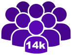 14,000+